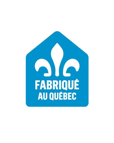 Made in Quebec logo with fleur-de-lis