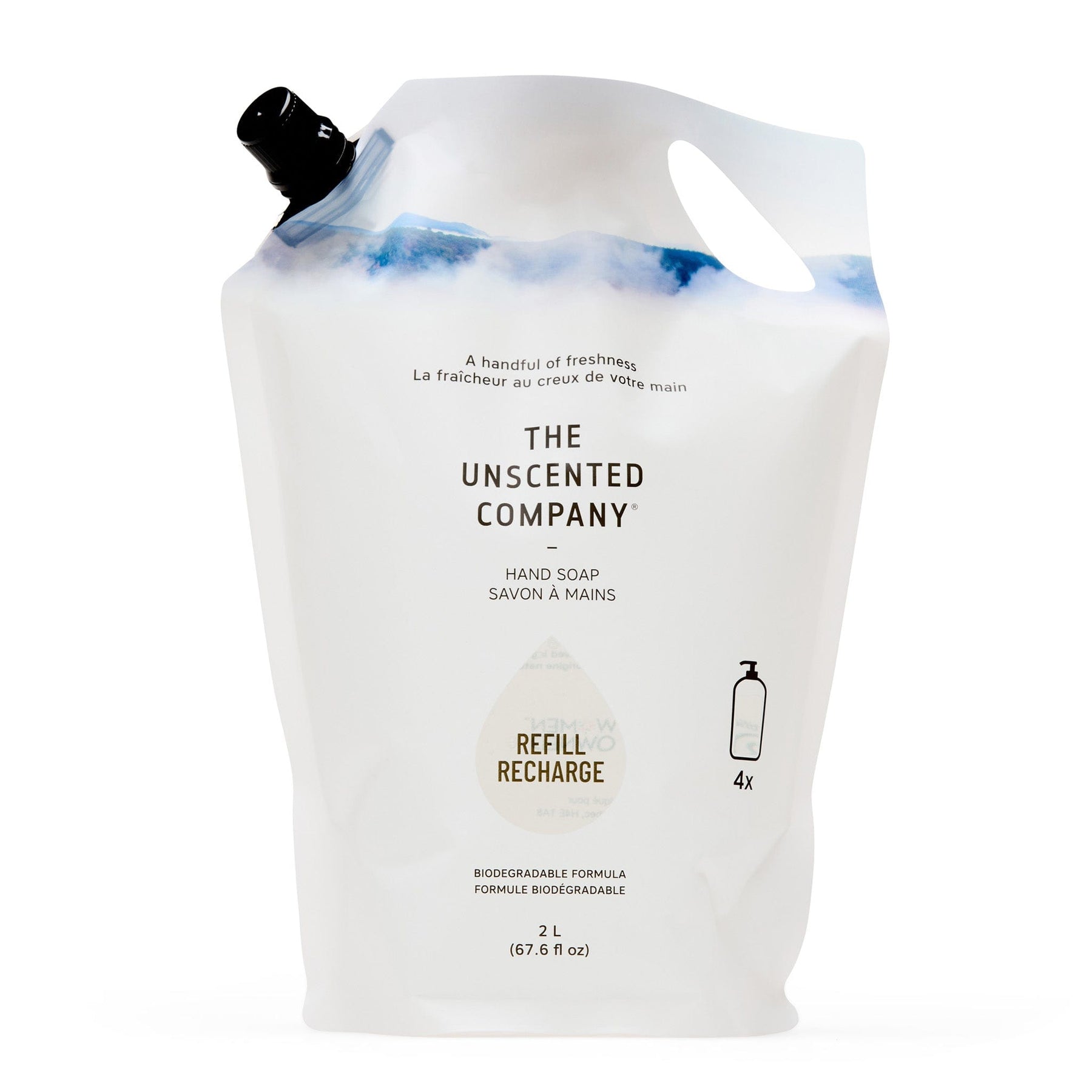 The Unscented Company 2 L hand soap refill pouch.