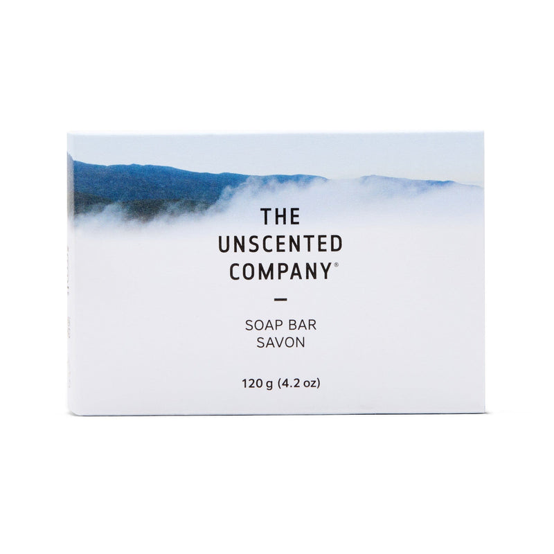 The Unscented Company soap bar packaging, shown as a clean product shot on a white background.