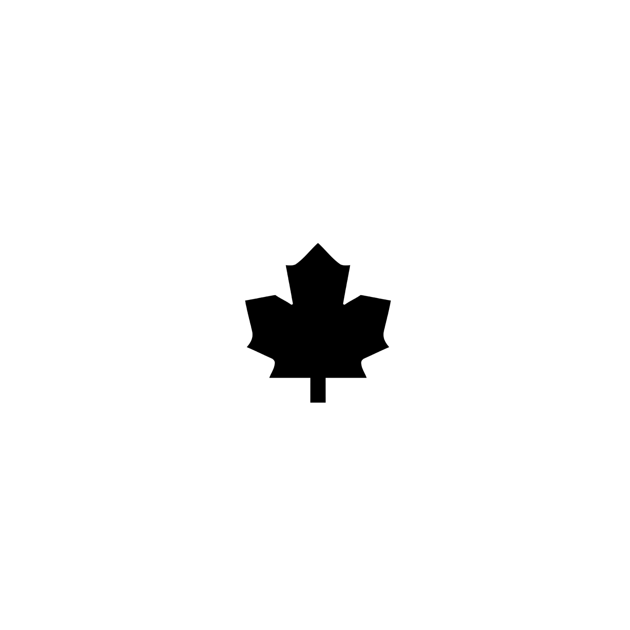Black maple leaf icon
