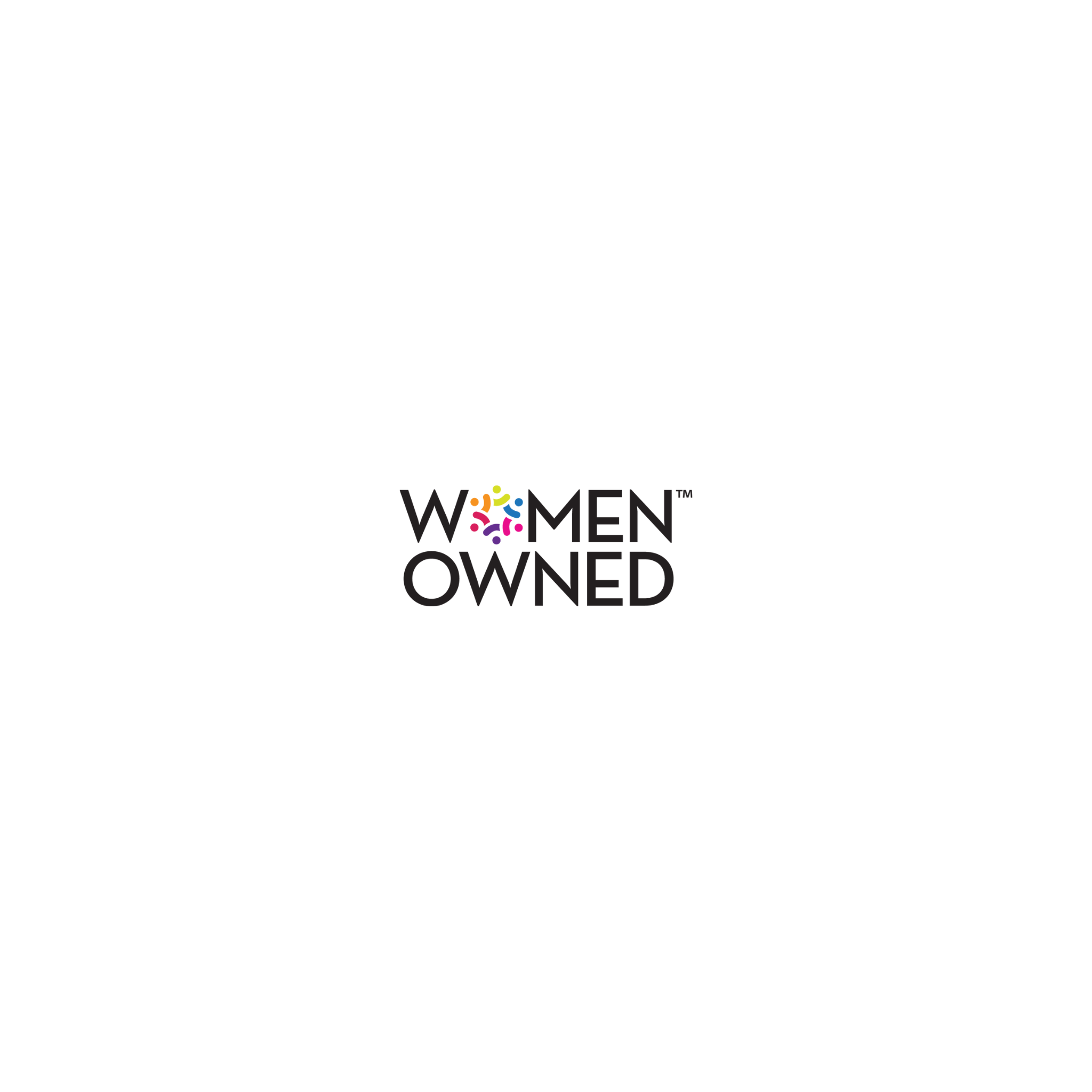 Women Owned logo with colorful circular symbol