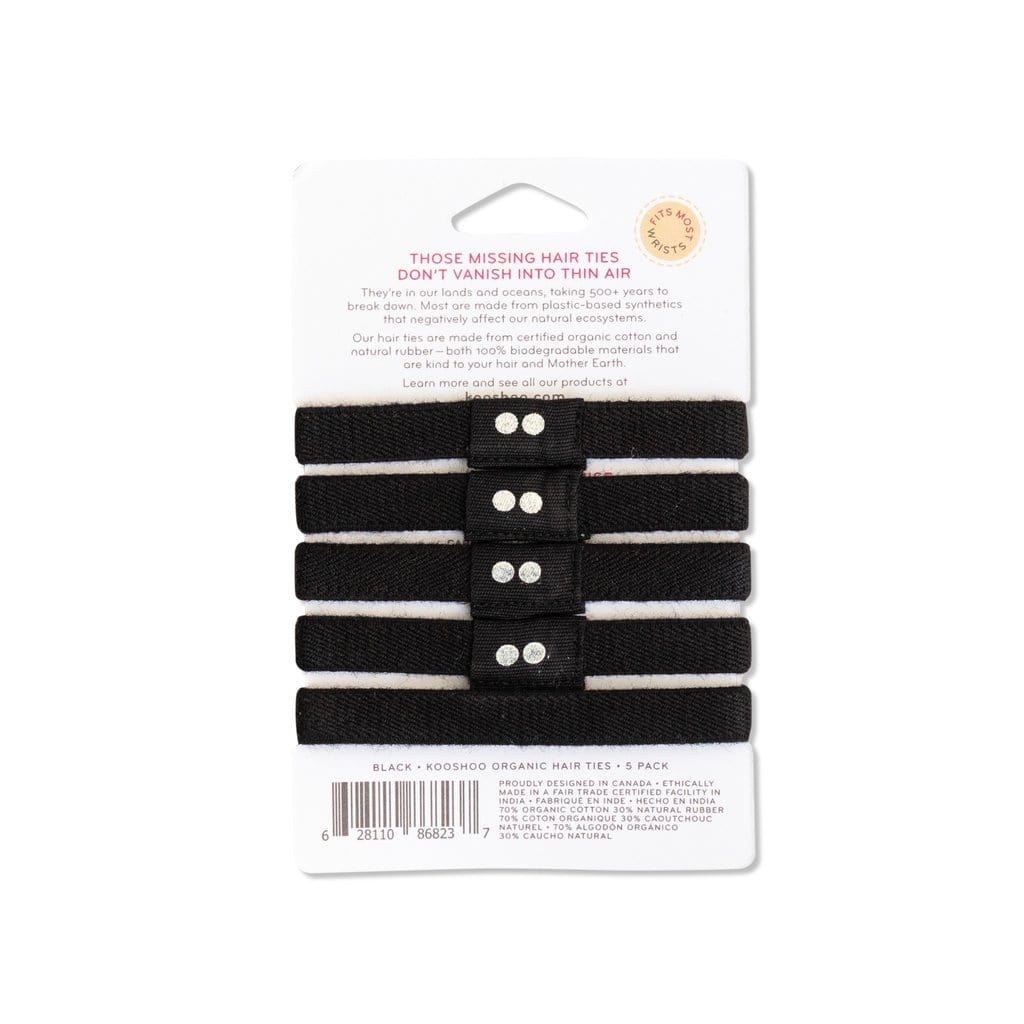 KOOSHOO | Organic Hair Ties - Black