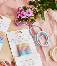 KOOSHOO | Minis élastiques à cheveux naturels - Fleurs pastels