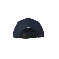 Navy blue cap viewed from the back, featuring an adjustable black strap, a centered "Ciele Athletics" logo, and the phrase "Start fresh" on the side.