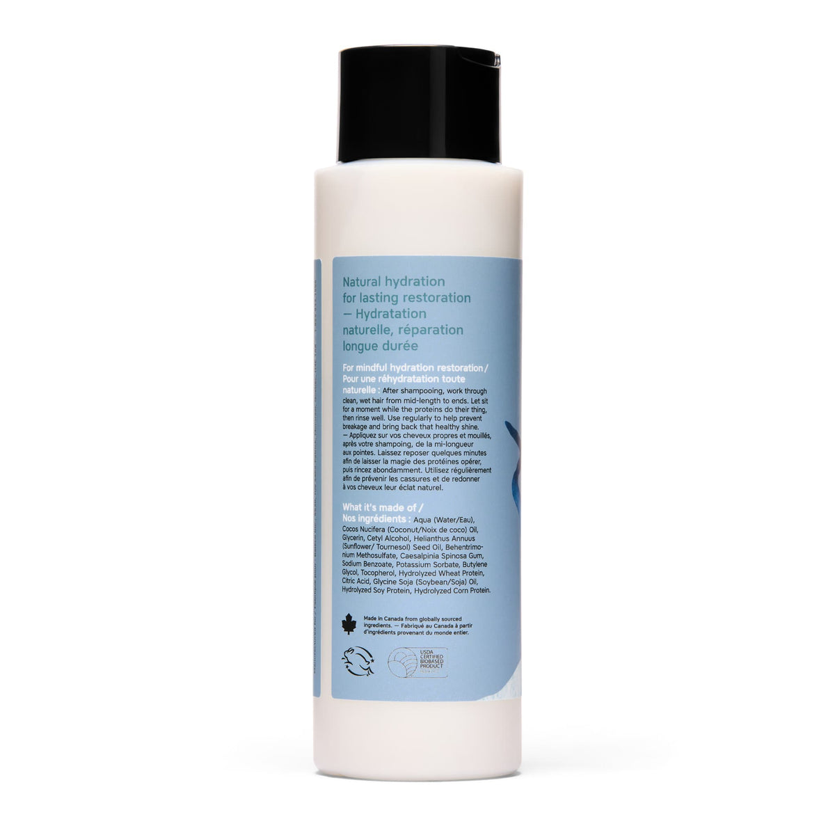 Back label with ingredients, Hydrating Conditioner 473mL bottle