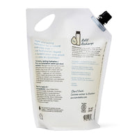 Back label with ingredients, Hydrating Shampoo refill pouch