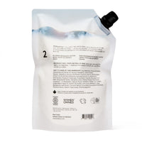 Back of The Unscented Company lotion refill pouch showing ingredients and product details.