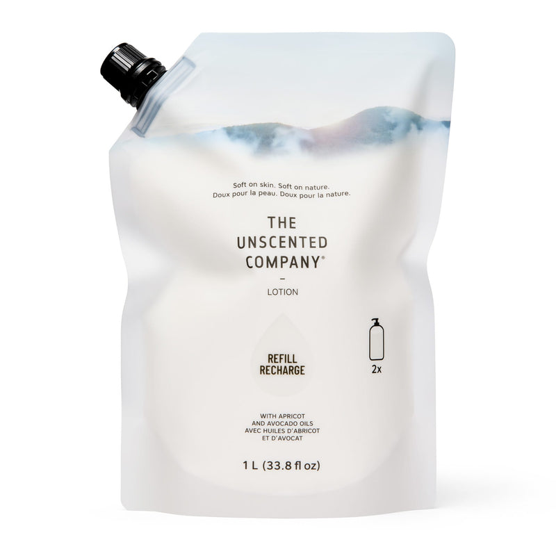 Recharge de lotion pour les mains et le corps The Unscented Company.