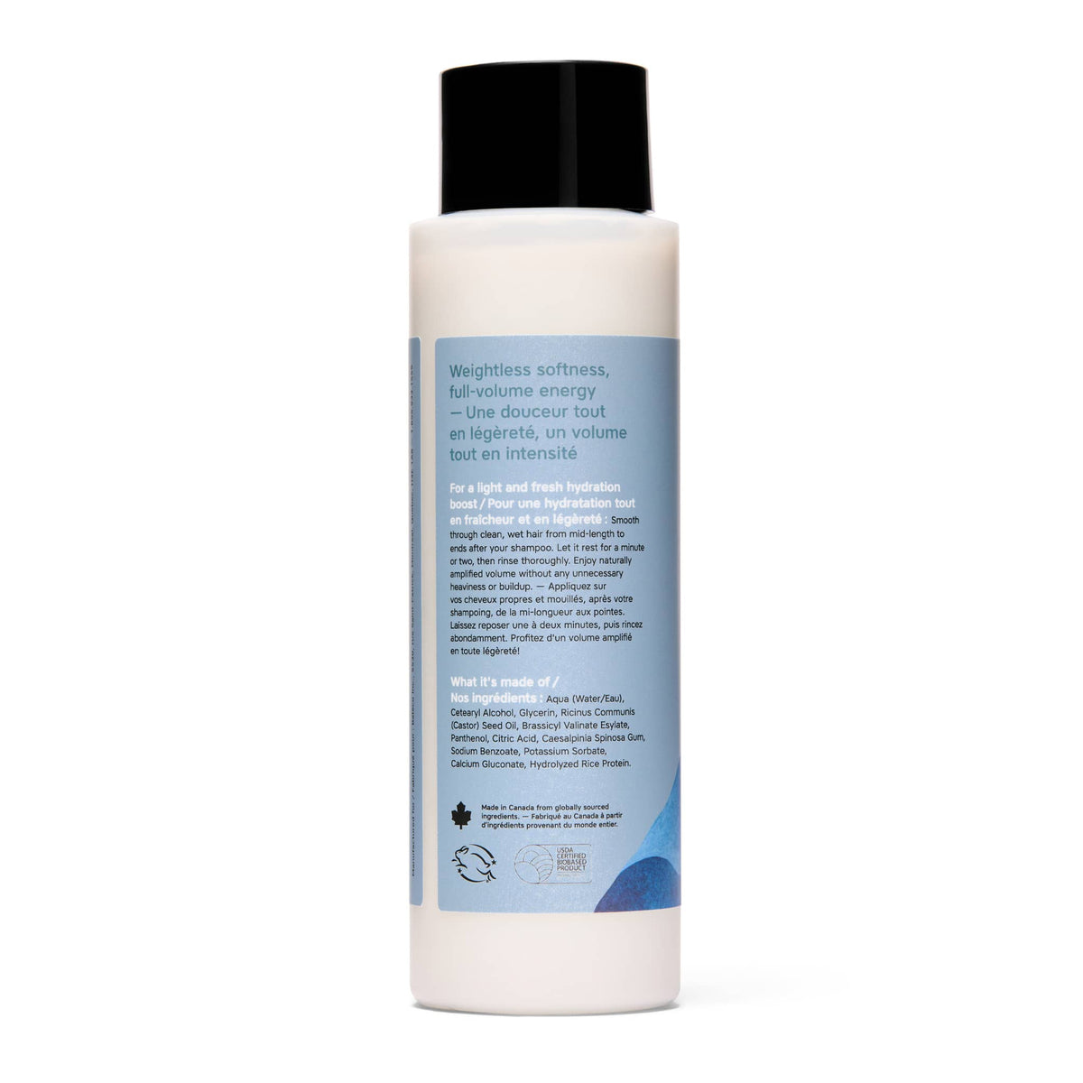 Back label with ingredients Volumizing Conditioner 473mL bottle
